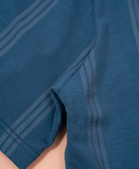 Cookies d'amore Satin Short Sleeve Top & Short PJ Set-Dark Blue