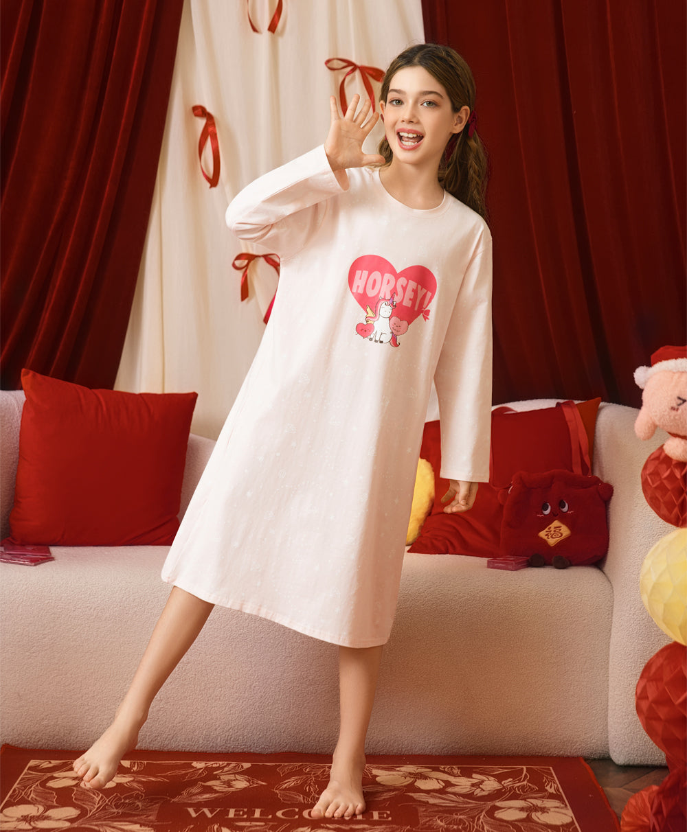 Junior Horsey Hooray! Long Sleeves Dress