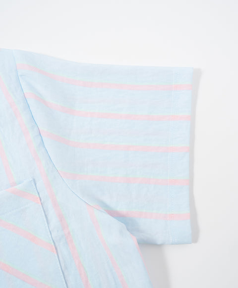 BedMood Mello Nothing Scheduled. Don't Ask. Polyester PJ Short Sleeves Top & Shorts Set - Blue