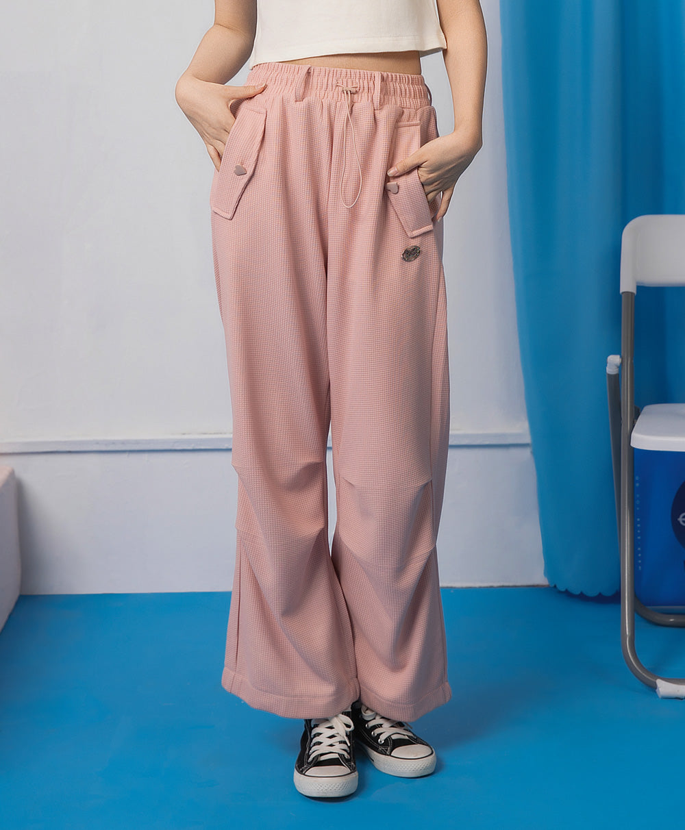 Dream Squad Waffle Long Pants with Drawstring
