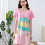 To Be A Happy Cat Microfiber Short Sleeves Sleep Dress