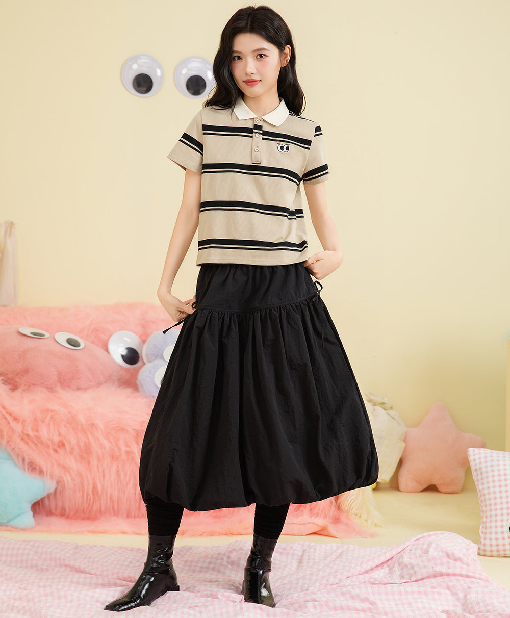 Peekaboo Striped Polo Shirt