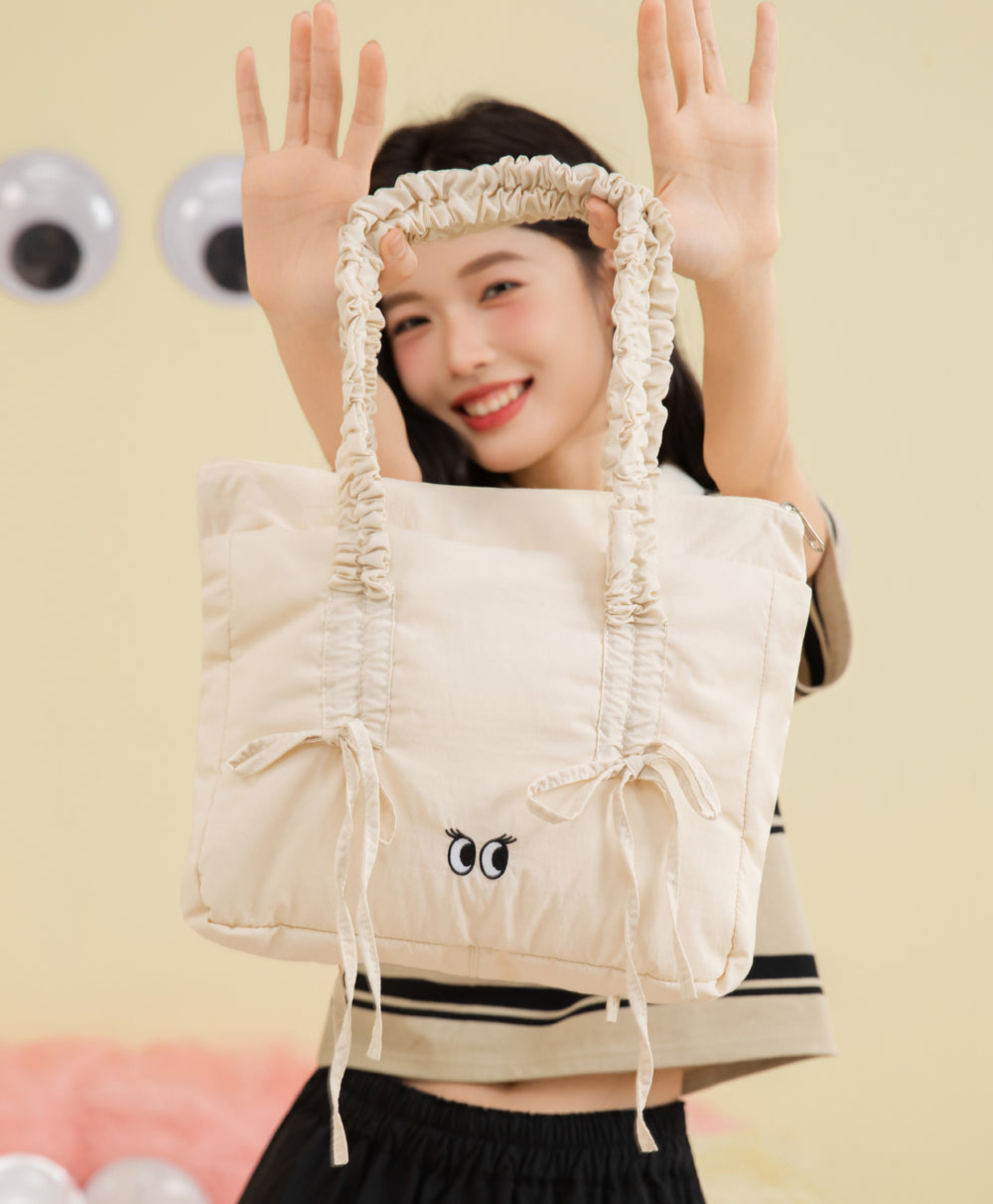 Peekaboo Puffy Bow Tote