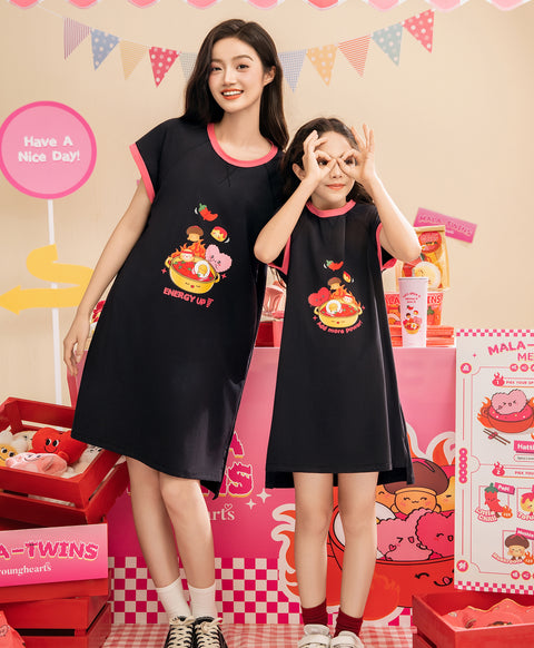 Mala-Twins T-shirt Sleep Dress
