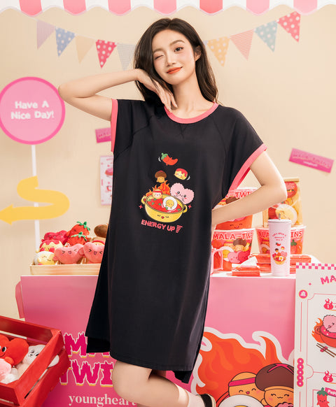 Mala-Twins T-shirt Sleep Dress