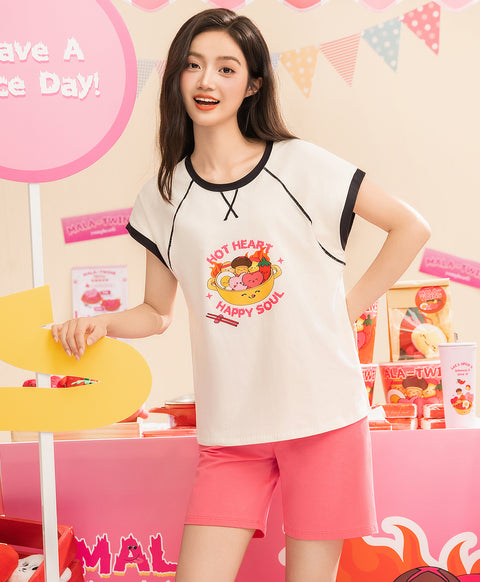 Mala-Twins Top & Shorts Sleep Set