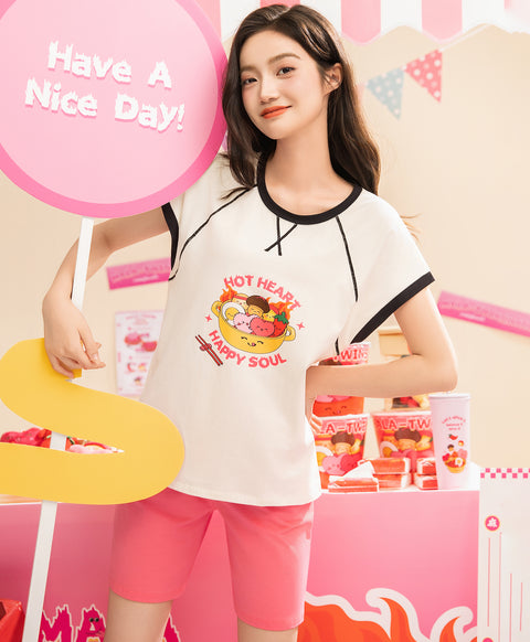 Mala-Twins Top & Shorts Sleep Set