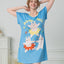 Spring Dance Microfiber Short Sleeves Sleep Dress