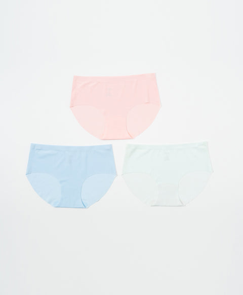 Simple Laminated Low Waist Hipster Panties