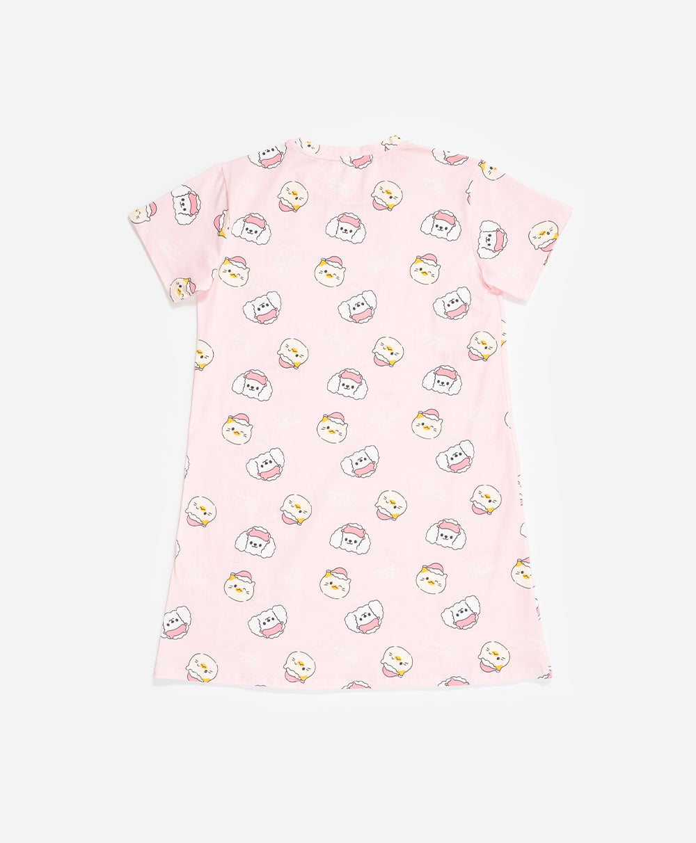 Junior Morning Harmony Short Sleeves Sleep Dress