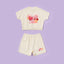 Junior Delulu Power Hearts Short Sleeves Top & Shorts Set
