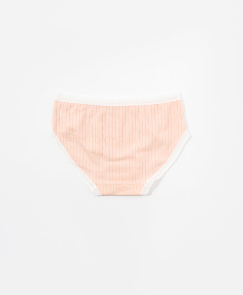Country Style Low Waist Midi Ribbed Cotton Panties