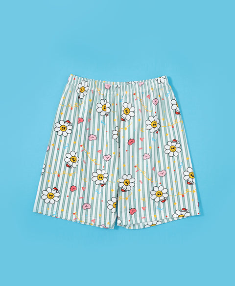 Junior Jolly Smiley Short Sleeves PJ Top & Shorts Set