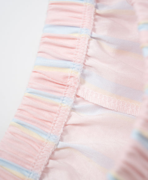 BedMood Mello Not Ignoring You, Just Resting Polyester PJ Short Sleeves Top & Shorts Set - Peach