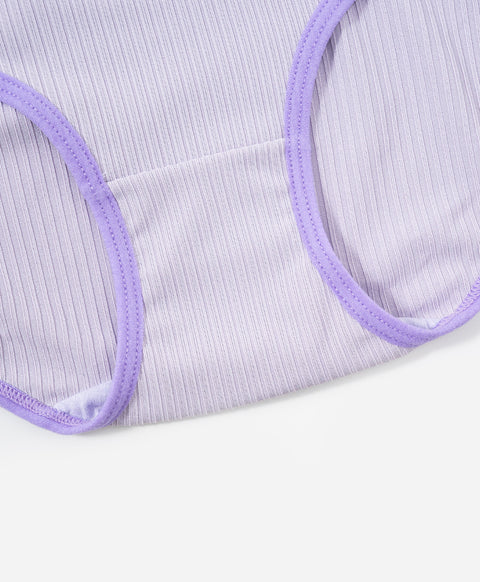 Contrast Rib Low Waist Hipster Panties