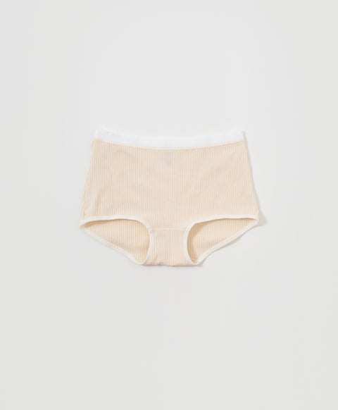 Rib Design Mid Waist Hipster Cotton Panties