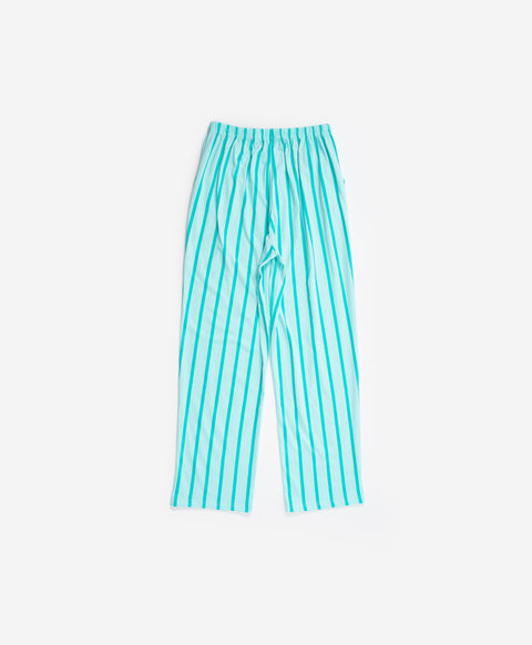 BedMood Cremo & Mello No Rush. No Rules Cotton Blend Short Sleeves Top & Long Pants Set - Green