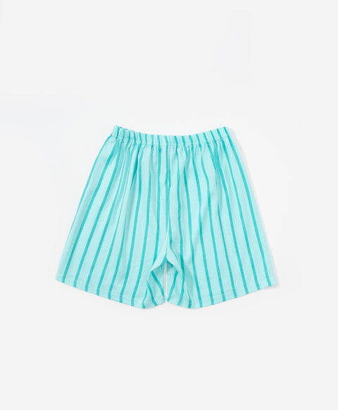 BedMood Cremo & Mello I'm in Bed Mood Polyester PJ Short Sleeves Top & Shorts Set - Green