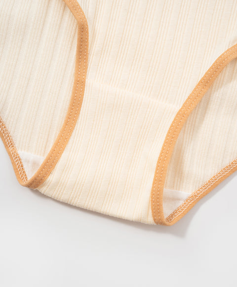 Autumn Touch Low Waist Midi Ribbed Cotton Panties