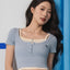 Dream Squad Fake 2-piece Short Sleeve Top
