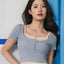 Dream Squad Fake 2-piece Short Sleeve Top