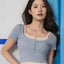 Dream Squad Fake 2-piece Short Sleeve Top