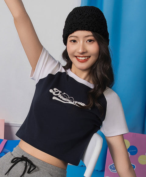 Dream Squad Raglan Tight Fit Crop Tee