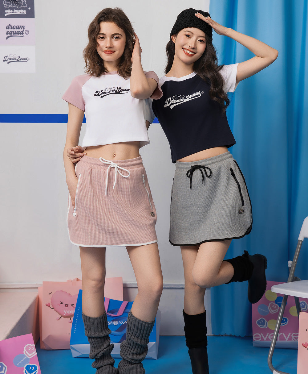 Dream Squad Waffle Pocket Skort with Drawstring