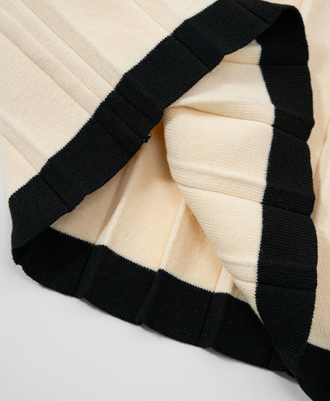 Go For It! Pleated Knitted Skirt