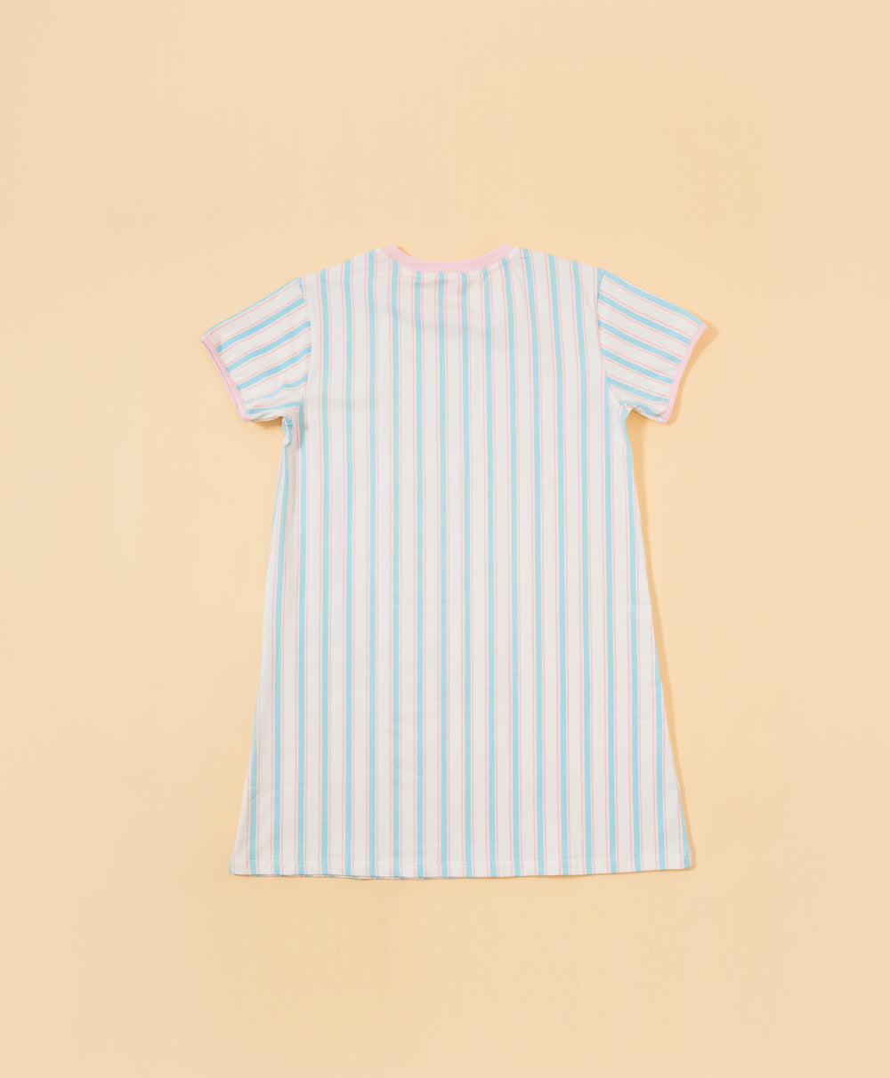Junior Meow-lloweeen Party Short Sleeves Sleep Dress