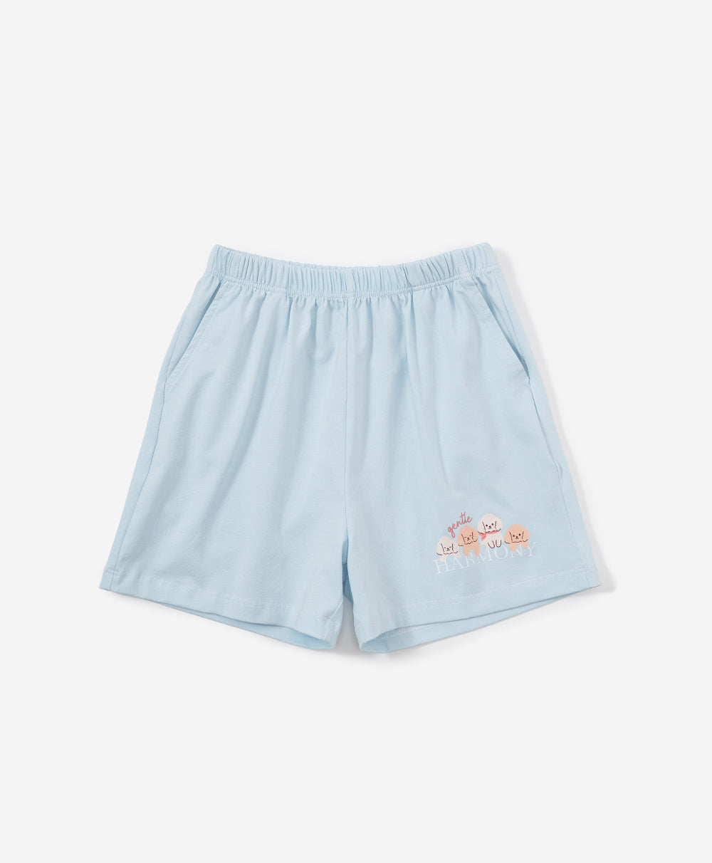 Junior Gentle Harmony Long Sleeves Top & Shorts Sleep Set