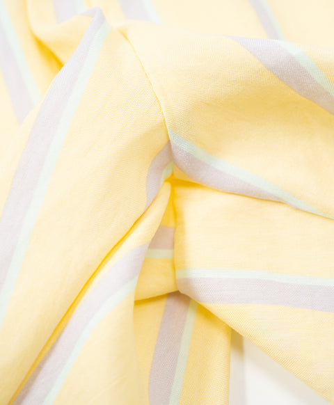 BedMood Mello No Tasks. Just Vibes Polyester PJ Short Sleeves Top & Shorts Set - Yellow
