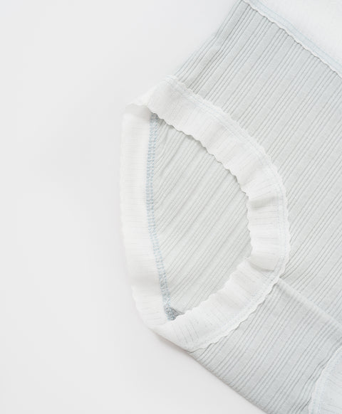 Delicate Bow Low Waist Hipster Ribbed Cotton Panties