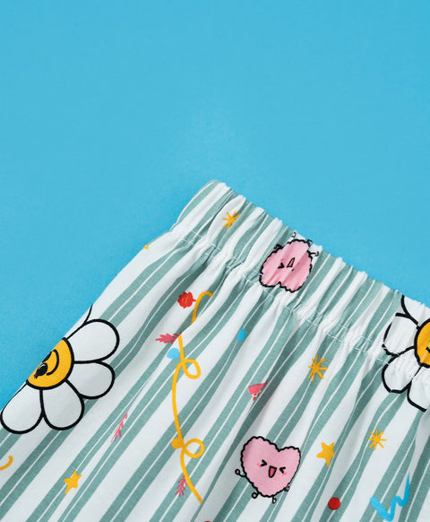 Junior Jolly Smiley Short Sleeves PJ Top & Shorts Set