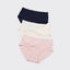 Skinmate Daily Laminated Seamless No-Show Cotton Spandex Mid Waist Midi Panties