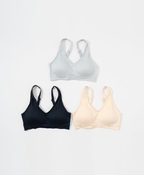 (NEW) Real Comfy Seamless Wireless Bralette with Back Hook