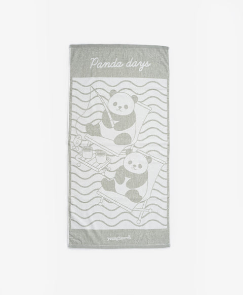 Fishing Panda Graphic Cotton Bath Towel