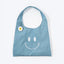 Stay Bloom Denim Smiley Tote Bag
