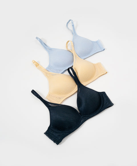 Sheer Elegance Wireless Lightly-lined 3/4 Cup Demi Bra