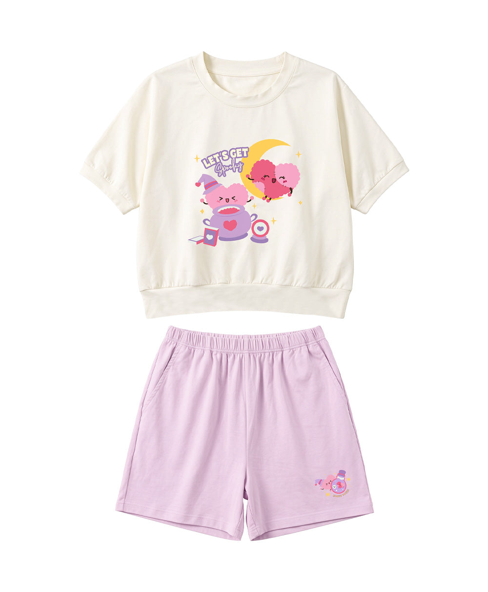 Junior Let's Get Spooky Potion Short Sleeves Top & Shorts Sleep Set