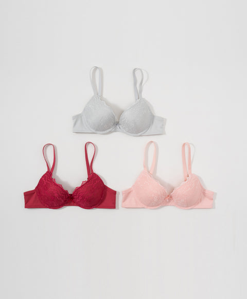 Spring Lace 3/4 Cup Underwired Demi Bra