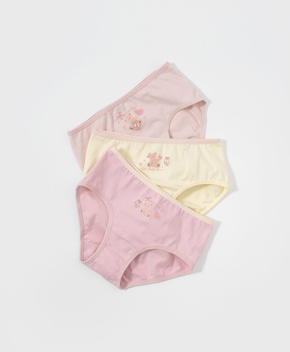 Junior Ballet Bear Cotton Low Waist Mini Panties
