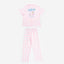 BedMood Cremo & Mello Join The Late Morning Coffee Club Polyester PJ Short Sleeves Top & Long Pants Set - Pink