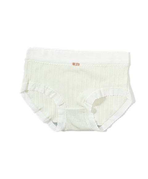 Delicate Bow Low Waist Hipster Ribbed Cotton Panties