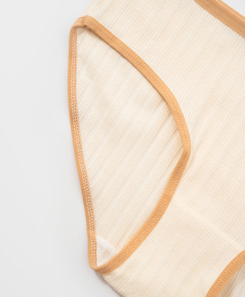 Autumn Touch Low Waist Midi Ribbed Cotton Panties