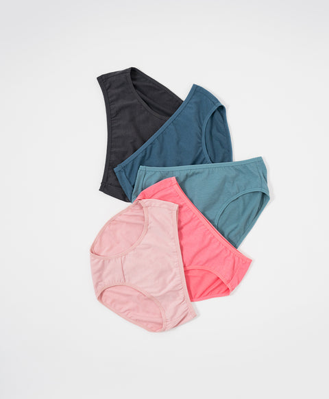 Beat Cotton Mid Waist Midi 5pcs Pack Panties