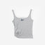 Stay Bloom Sleeveless Lace Trim Ribbed Vest