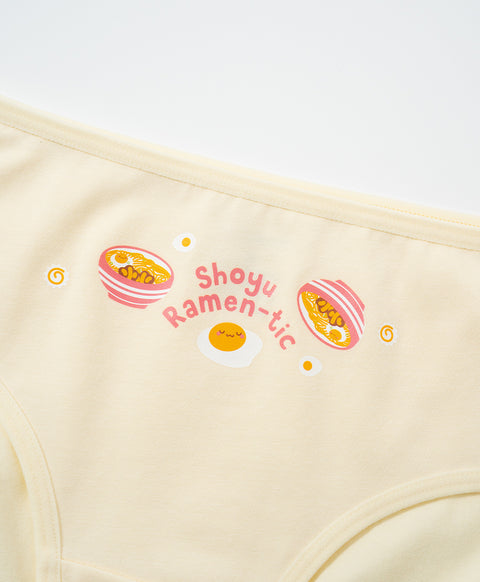 Shoyu Ramen-tic! 5pcs Low Waist Hipster Cotton Spandex Graphic Pack Panties Series Box