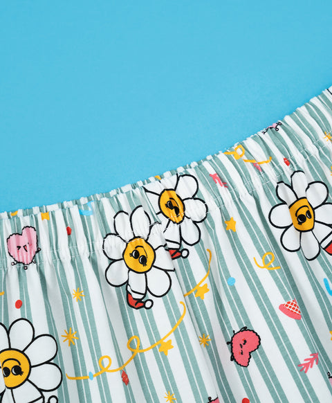 Jolly Smiley Short Sleeves PJ Top & Shorts Set