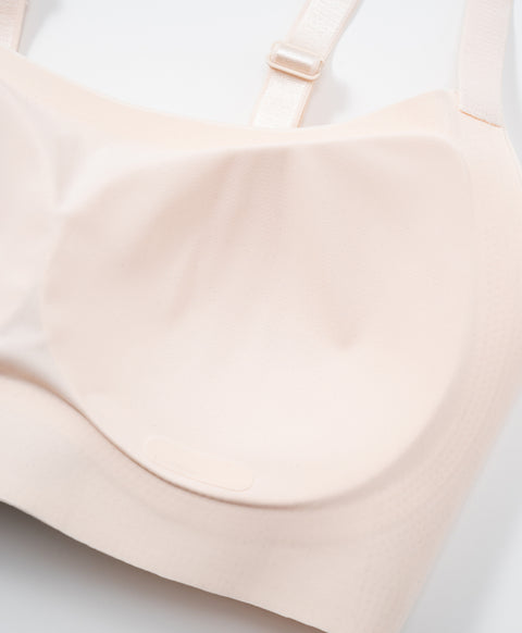 High Coverage Sculpting Side Panel Laminated Wireless Bralette with Back Hooks